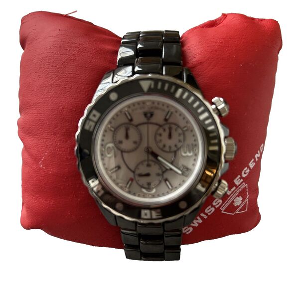 Swiss Legend Karamica Ceramic Men's Watch w/ Swiss Movement and Sapphire Crystal - Picture 4 of 15